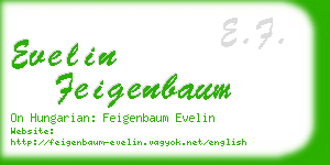 evelin feigenbaum business card